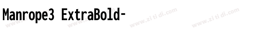 Manrope3 ExtraBold字体转换